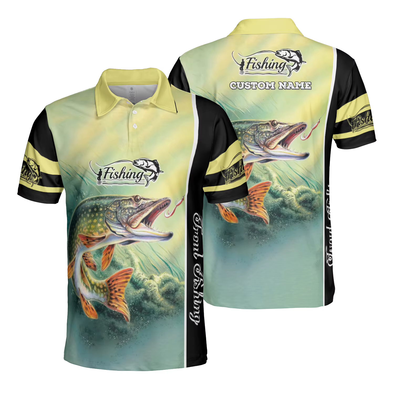Nouveau T-shirt Polo de Pêche à la Carpe Personnalisé pour Hommes