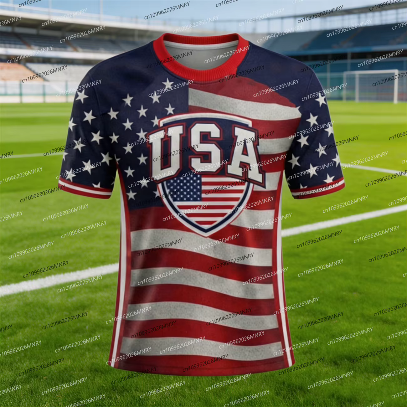 T-shirt Homme 2026 avec Emblème Drapeau Américain