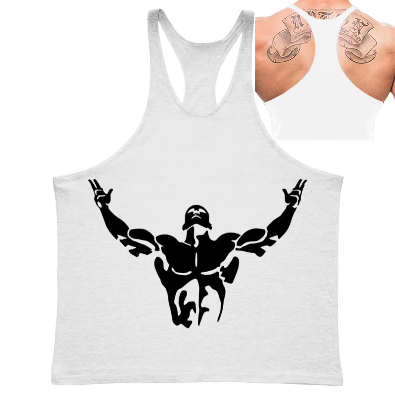 Haut de gymnastique hommes chemise de musculation Fitness