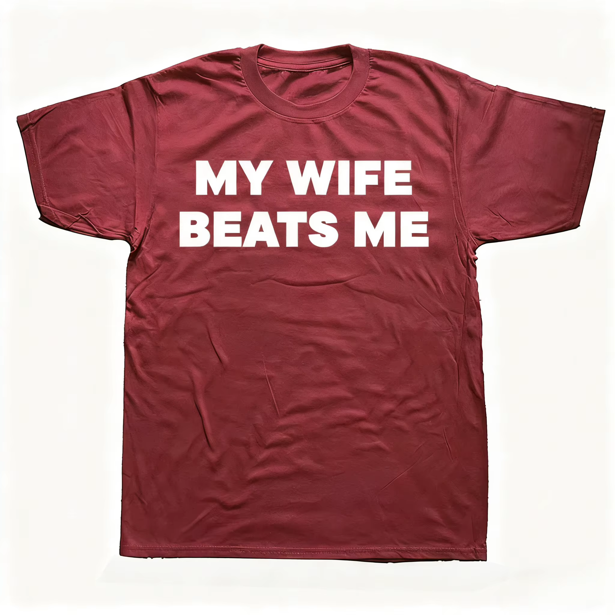 T-shirts graphiques drôles MY WIFE BEATS ME pour hommes et femmes