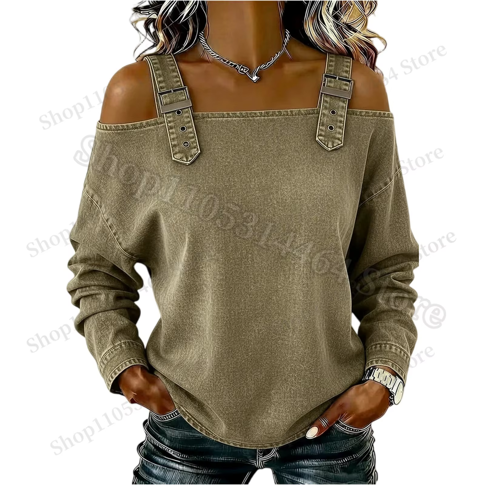 Haut en jean pour femme