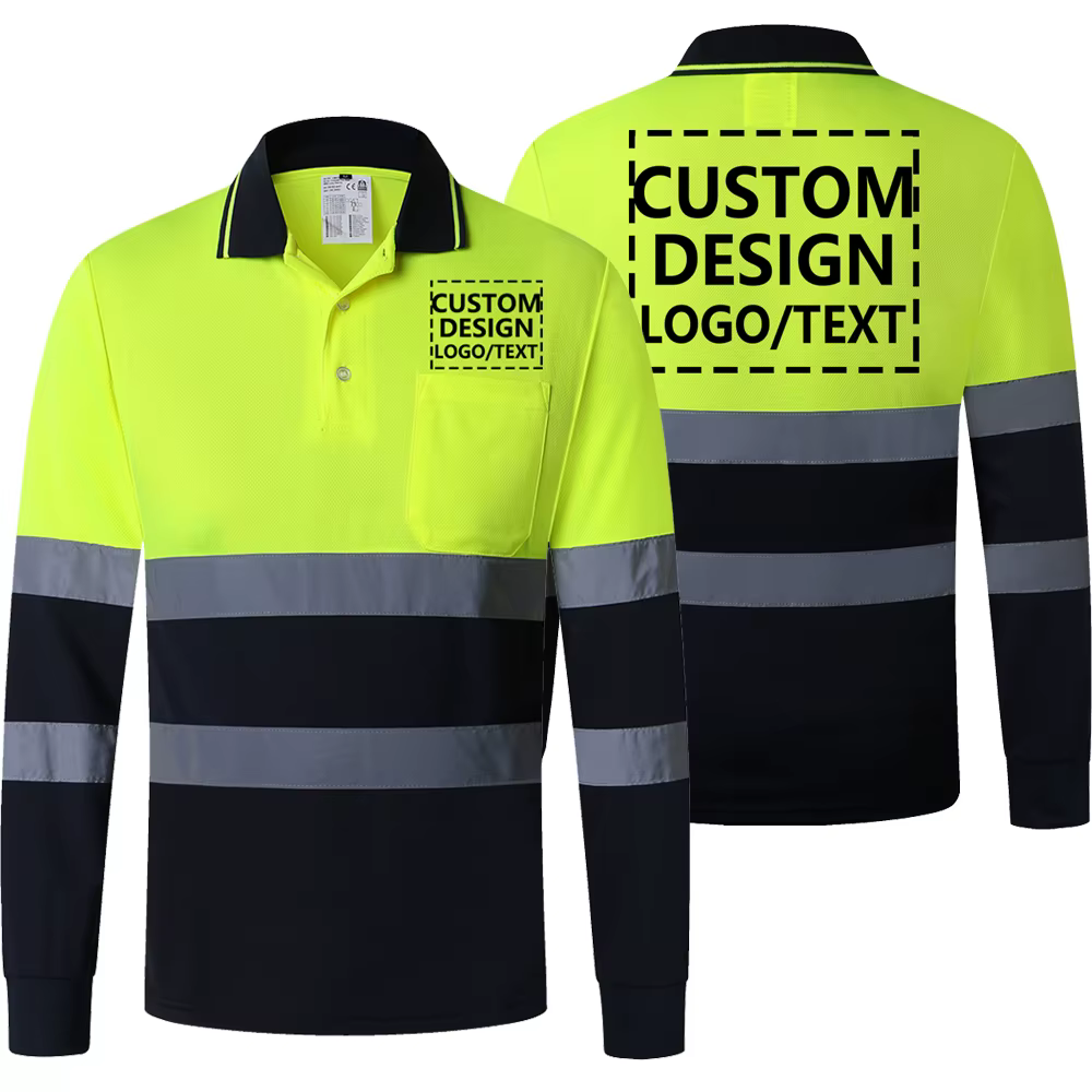 Polo de sécurité personnalisé avec logo orange