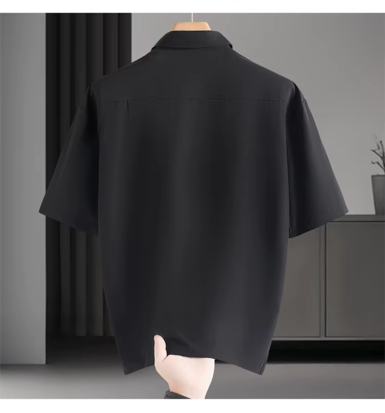 Chemise d'affaires décontractée sans repassage pour hommes