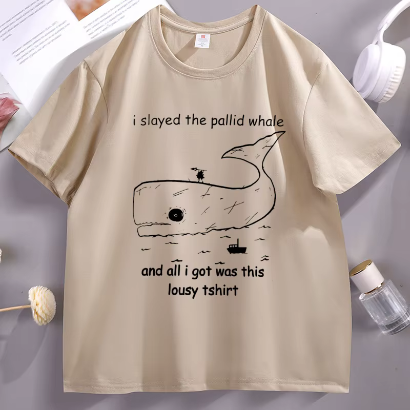 Limbus Company Whale T-shirt imprimé à manches courtes pour hommes et femmes