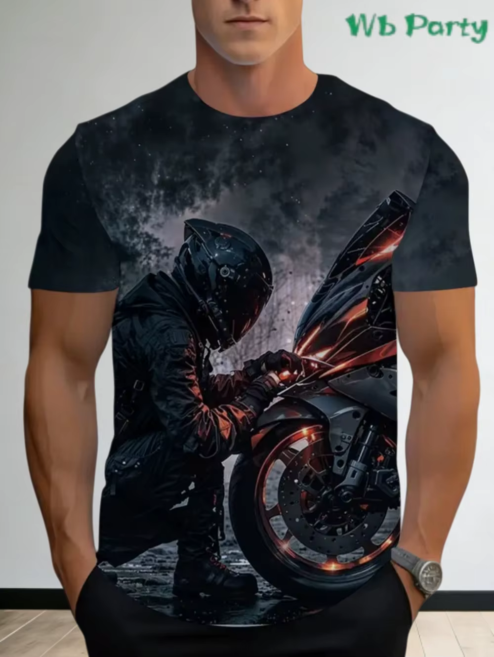 T-shirts pour hommes vintage à imprimé moto