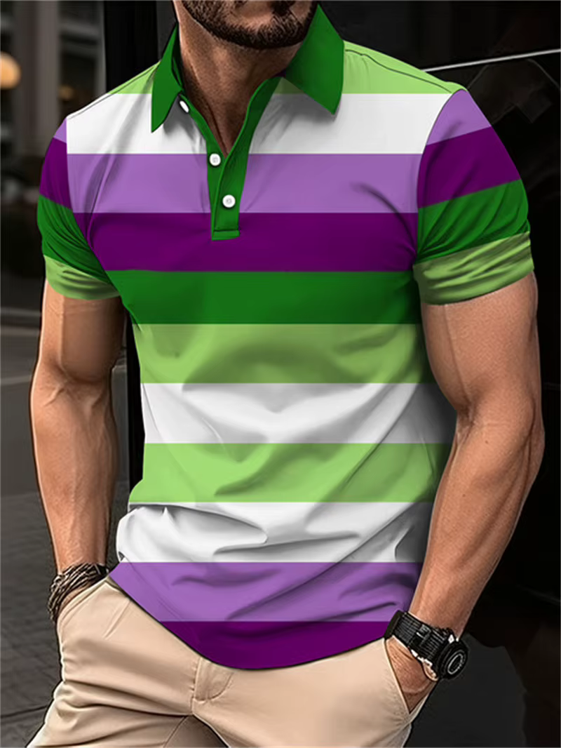 Polo homme été 2026 à rayures