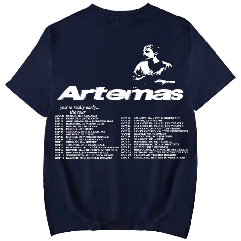 Artemas-T-shirt col rond manches courtes homme et femme
