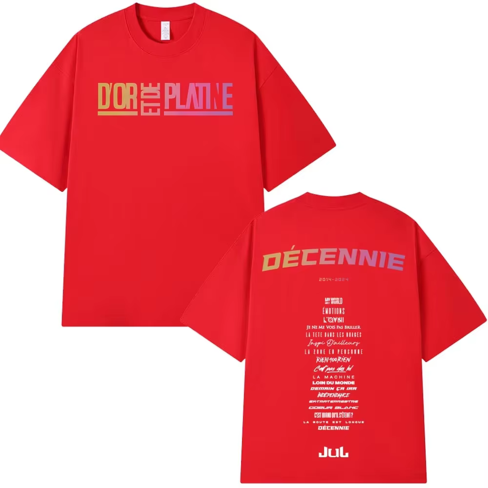 Rappeur Jul graphique T-shirt hommes femmes vêtements mode Hip Hop T-shirts décontracté haute qualité coton à manches