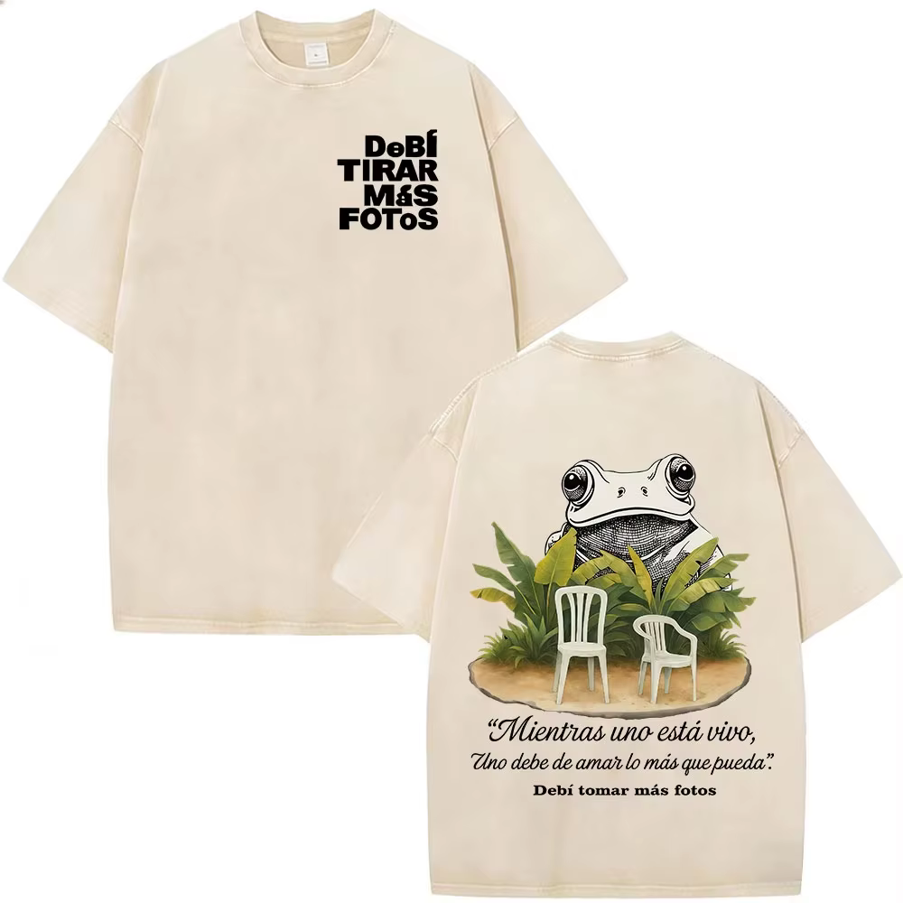 T-shirts vintage délavés Bad Bunny Debi Tirar Mas Fotos DTMF – Vêtements pour hommes