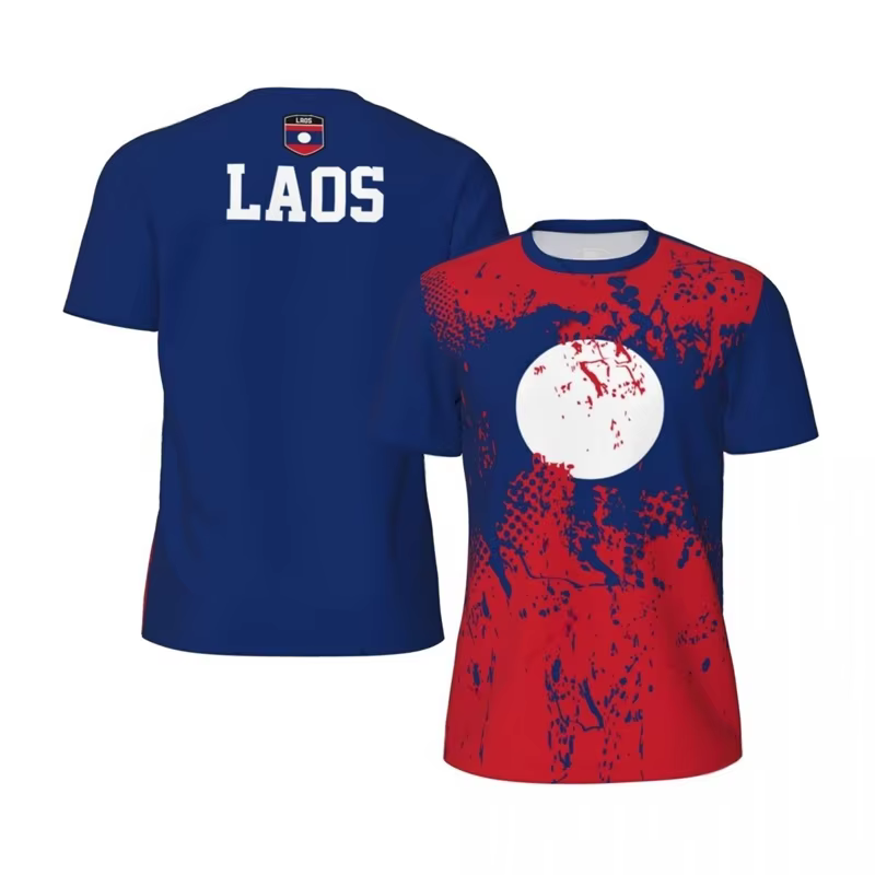 T-shirt de football graphique à col rond pour hommes