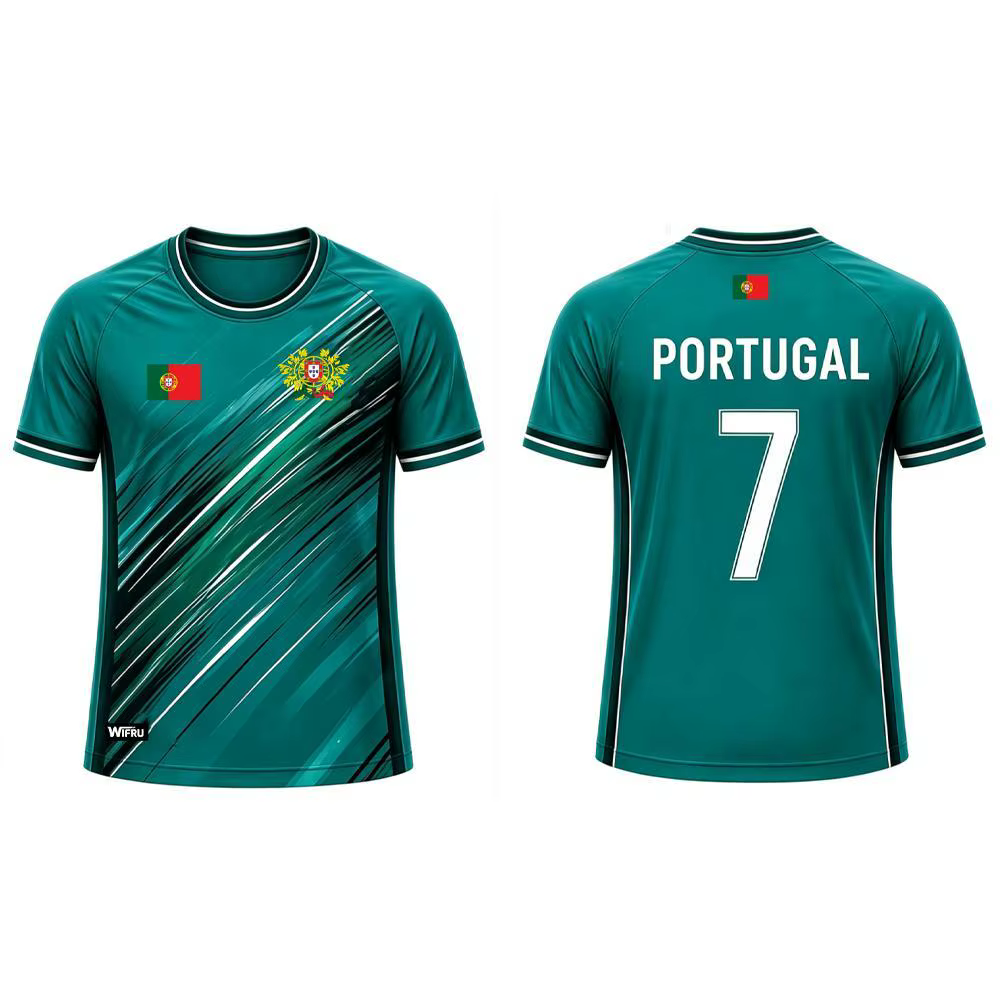 Maillot de football pour homme avec imprimé drapeau du Portugal 2026
