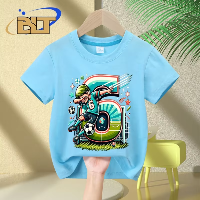 T-shirt en coton à manches courtes pour garçon de 6 ans
