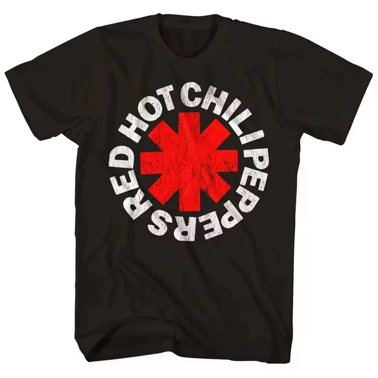 T-shirt rétro Red Hot Chili Peppers en coton