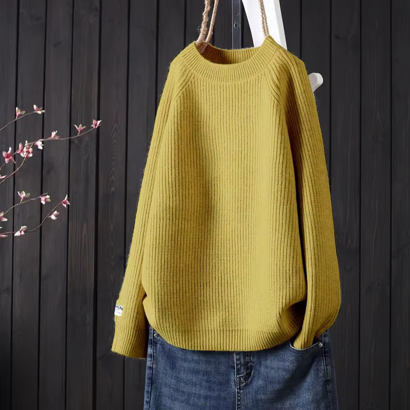 Pull en cachemire pour femmes 2025 tendance Style coréen col rond mode épais Crochet hauts vêtements