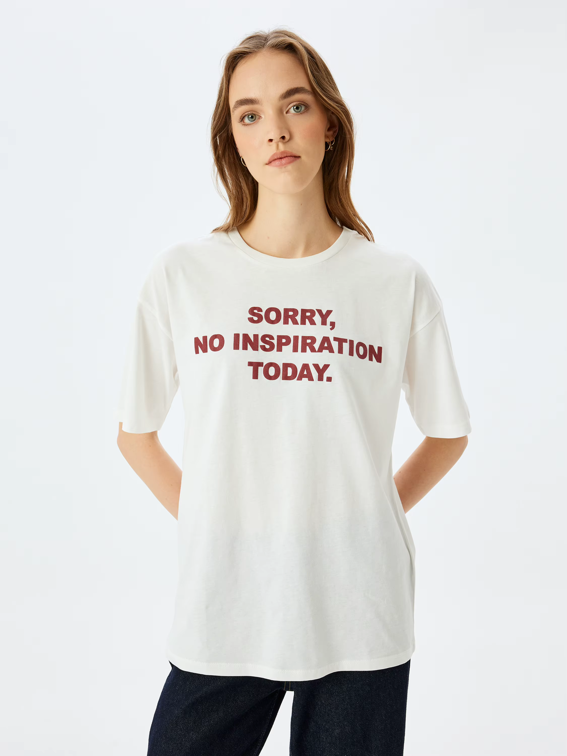 T-shirt blanc avec inscription SORRY