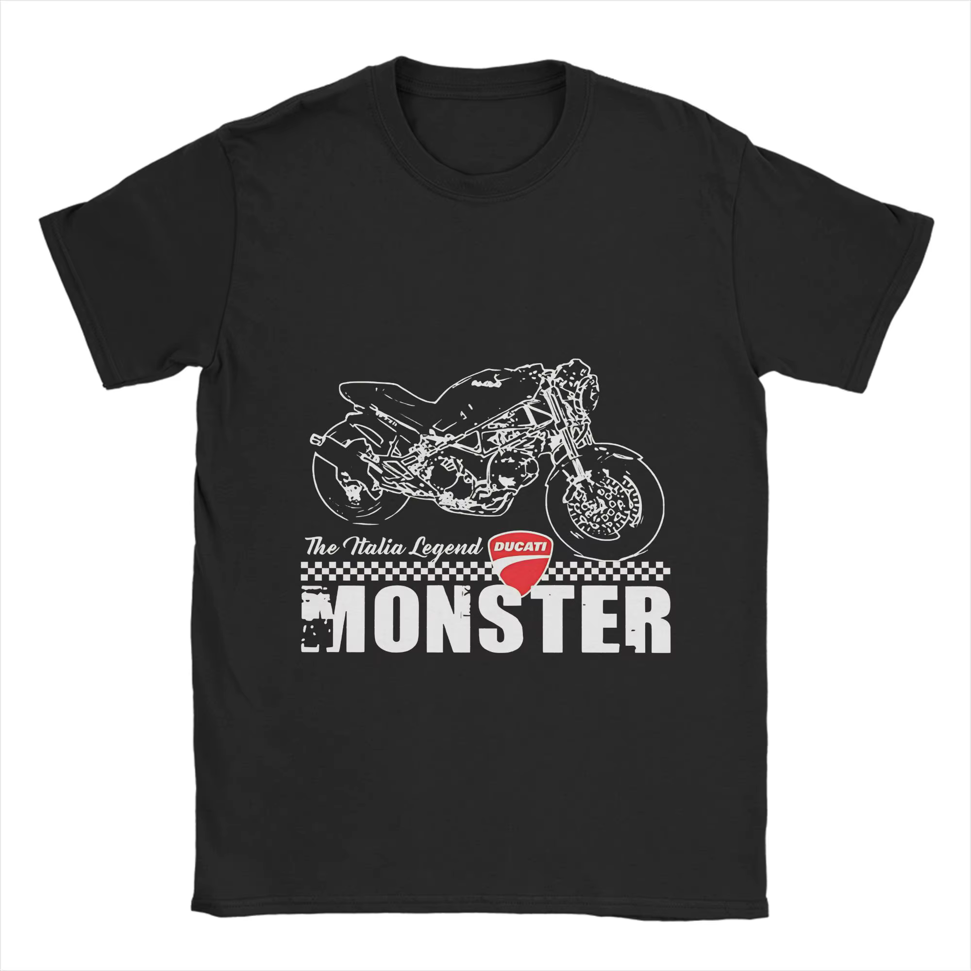 Ducati Monster Motorrad T-shirt drôle 100% coton moto the gp Tops Tees pour hommes