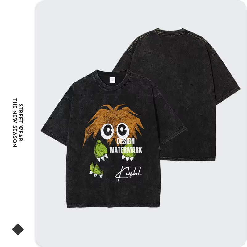 Anime y-yu Gi Oh t-shirts surdimensionné Vintage lavé Yugi Muto T-shirt Manga Joey Wheeler