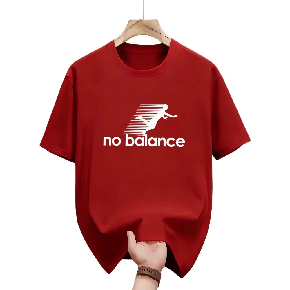 T-shirt surdimensionné humoristique « No Balance » pour homme – Tee-shirt décontracté à manches courtes pour le quotidien et le style urbain