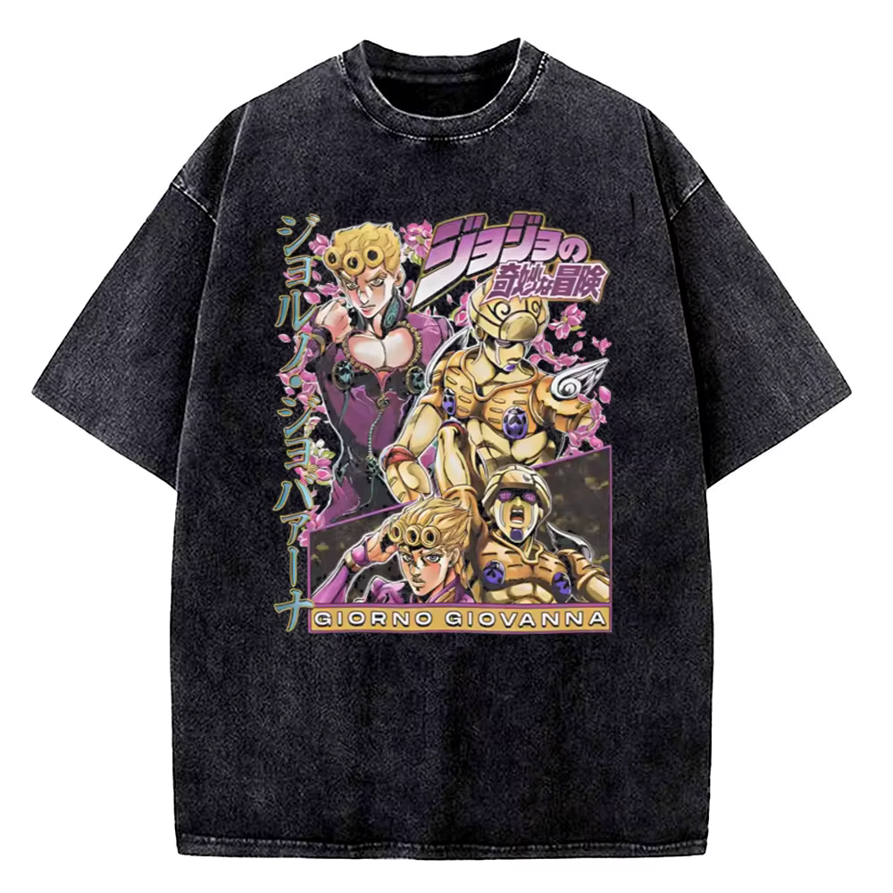 T-shirt graphique JoJo's Bizarre Adventure Johnny Joestar pour hommes