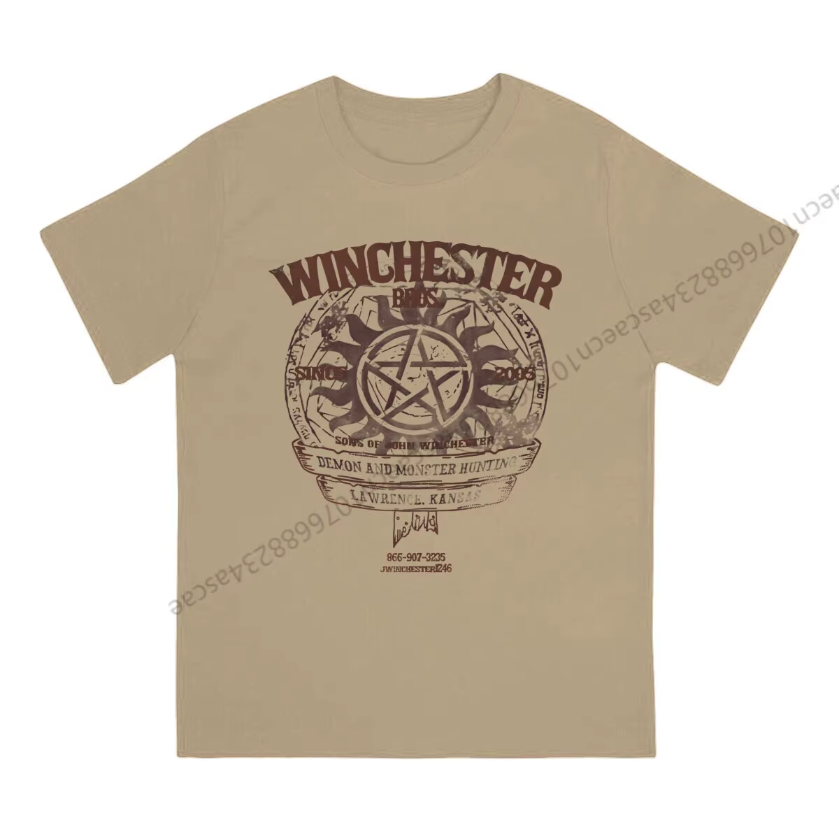 Surnaturel Winchester Bros t-shirt hommes t-shirts vêtements d'été coton col rond t-shirt