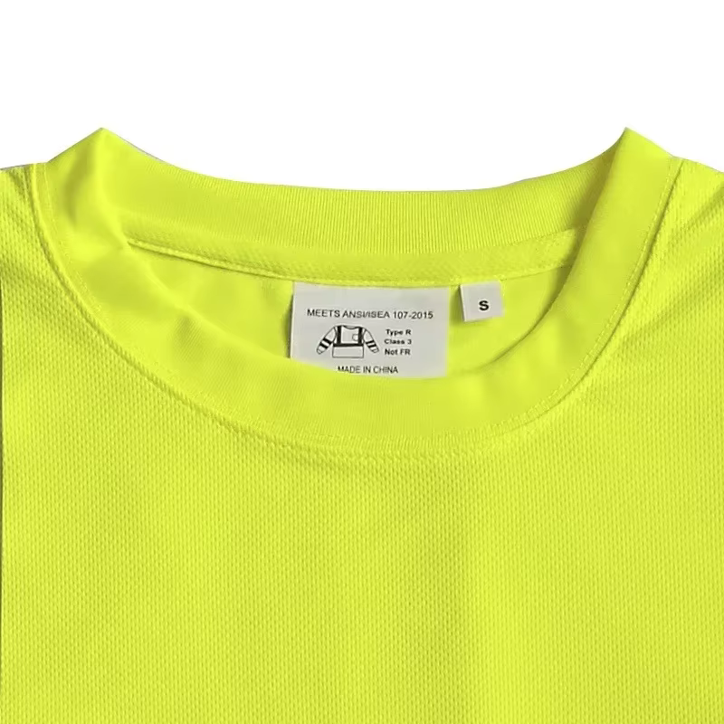 T-shirt réfléchissant, vêtements de travail de sécurité réfléchissants haute visibilité pour hommes
