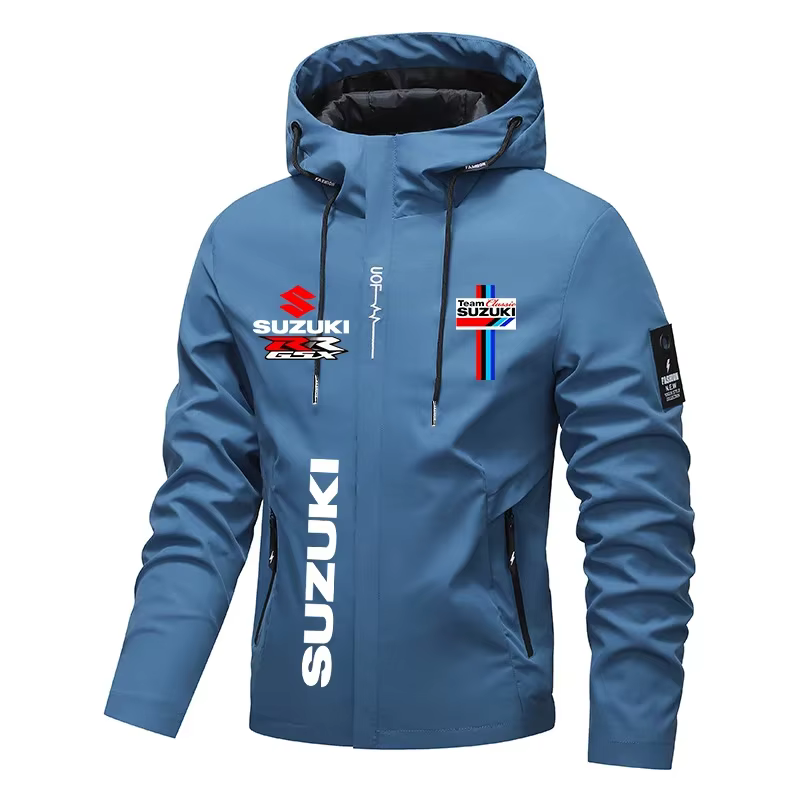 Blouson de moto coupe-vent à capuche pour homme – Qualité supérieure – Automne/Hiver – Sweat-shirt