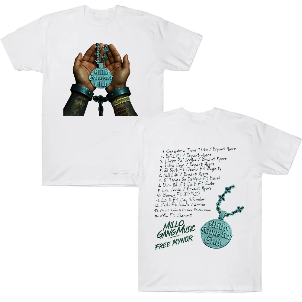 Bryant Myers Millo Gangster Club 2025 t-shirt rappeur