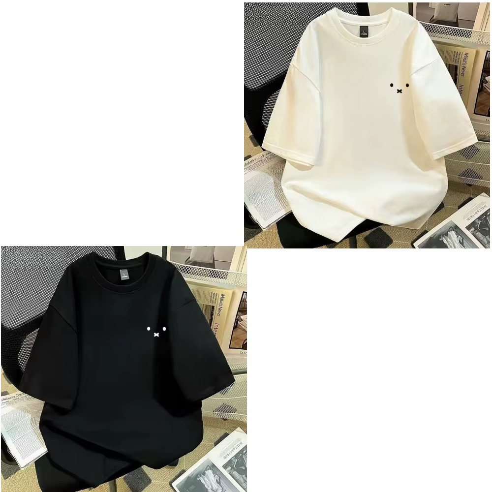 T-shirt Kawaii Miffy avec imprimé de dessin animé mignon