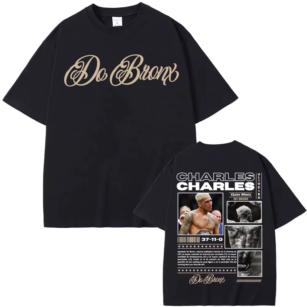 T-shirts imprimés Charles Oliveira Do Bronx pour hommes et femmes
