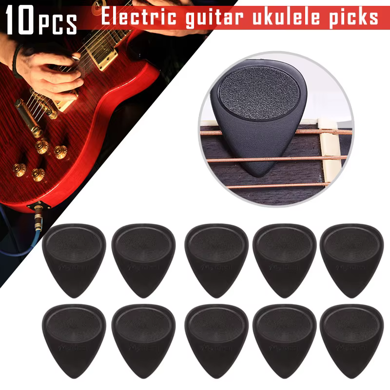 Plectres de guitare, 10 plectres de 0,7 mm d'épaisseur, accessoires antidérapants et durables pour guitare électrique, basse, ukulélé, pagaies spécifiques pour basse ﻿