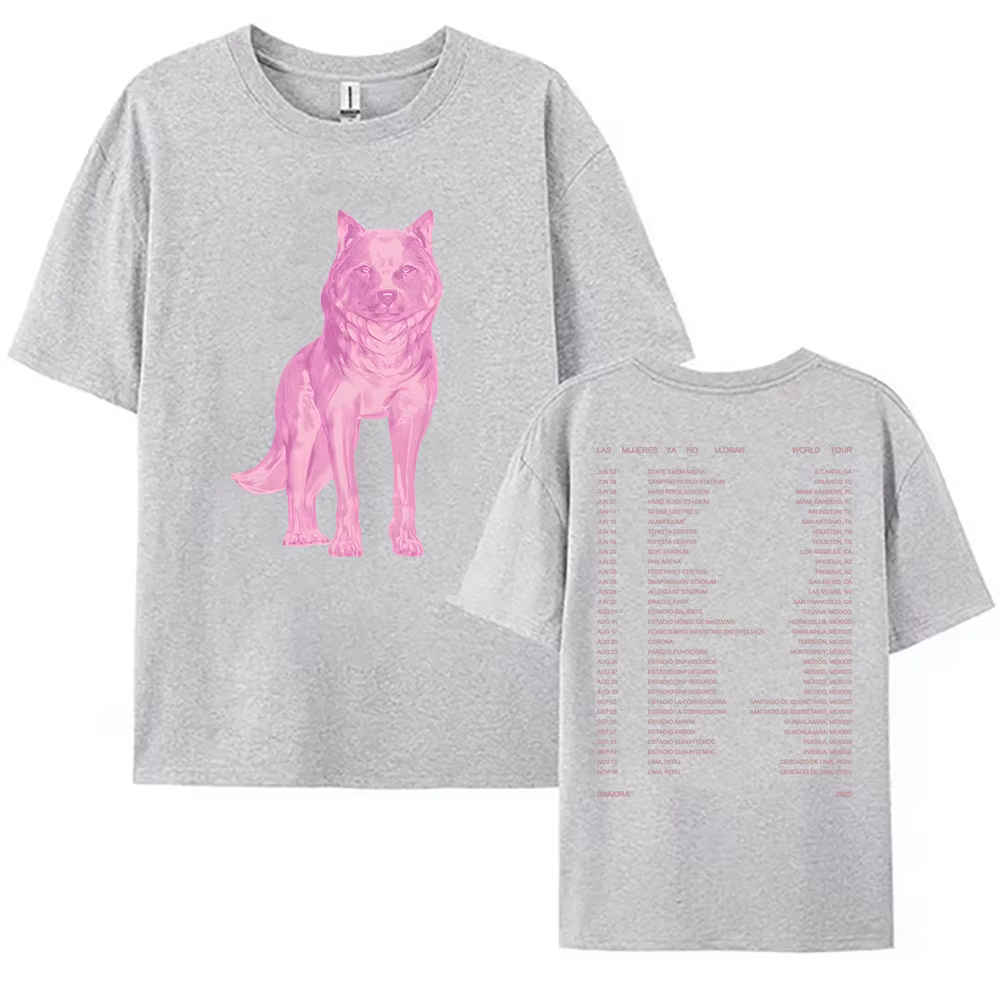 Isabel Tee Las Mujeres Ya No Lloran World Tour 2025 t-shirts Shakira chanteur impression T-shirt coton femmes à manches