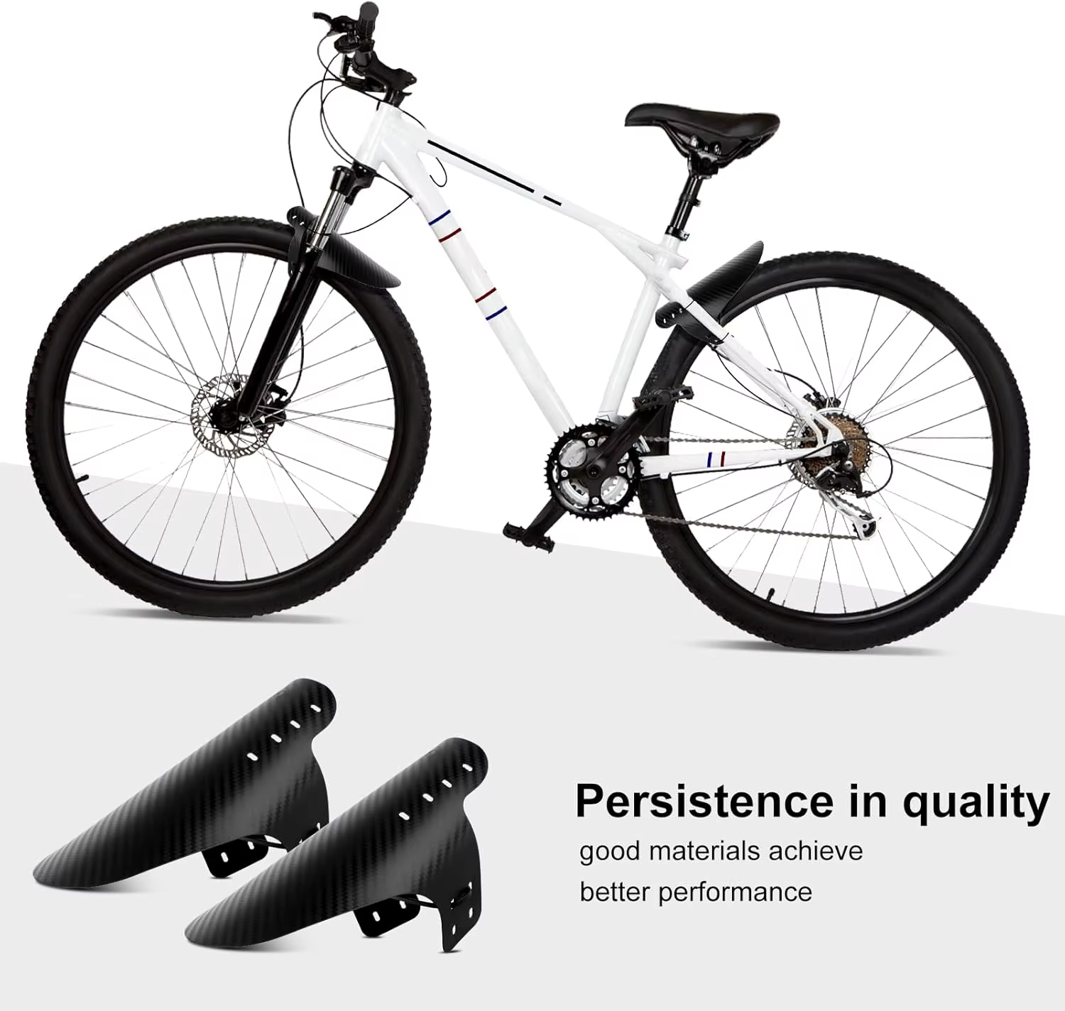 Garde-boue de vélo ultraléger, 1 à 10 pièces, motif carbone, pour roue avant et arrière, pour cyclisme vtt