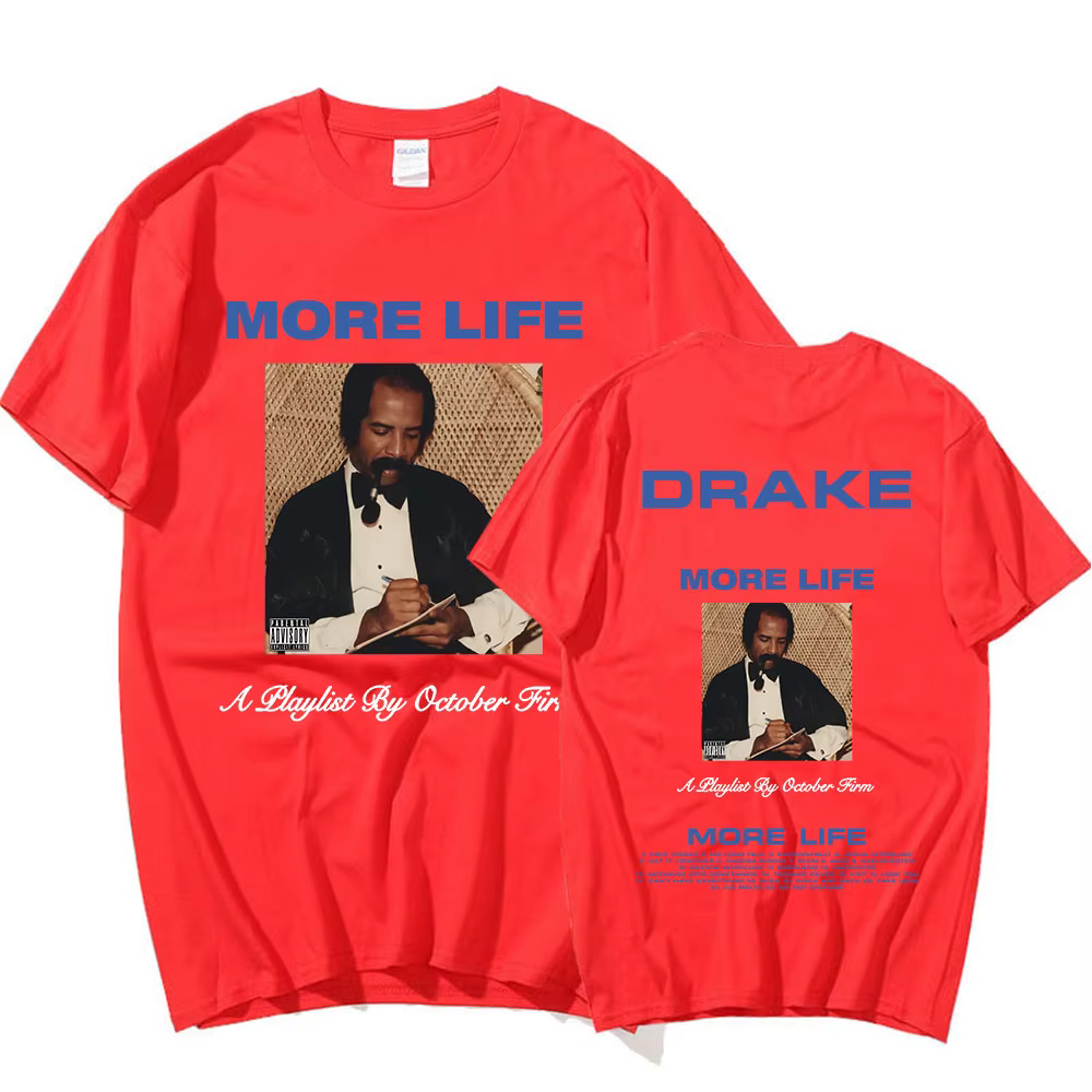Rappeur Drake T-shirt Album de musique plus de vie T-shirts graphiques hommes femmes Vintage gothique Hip Hop
