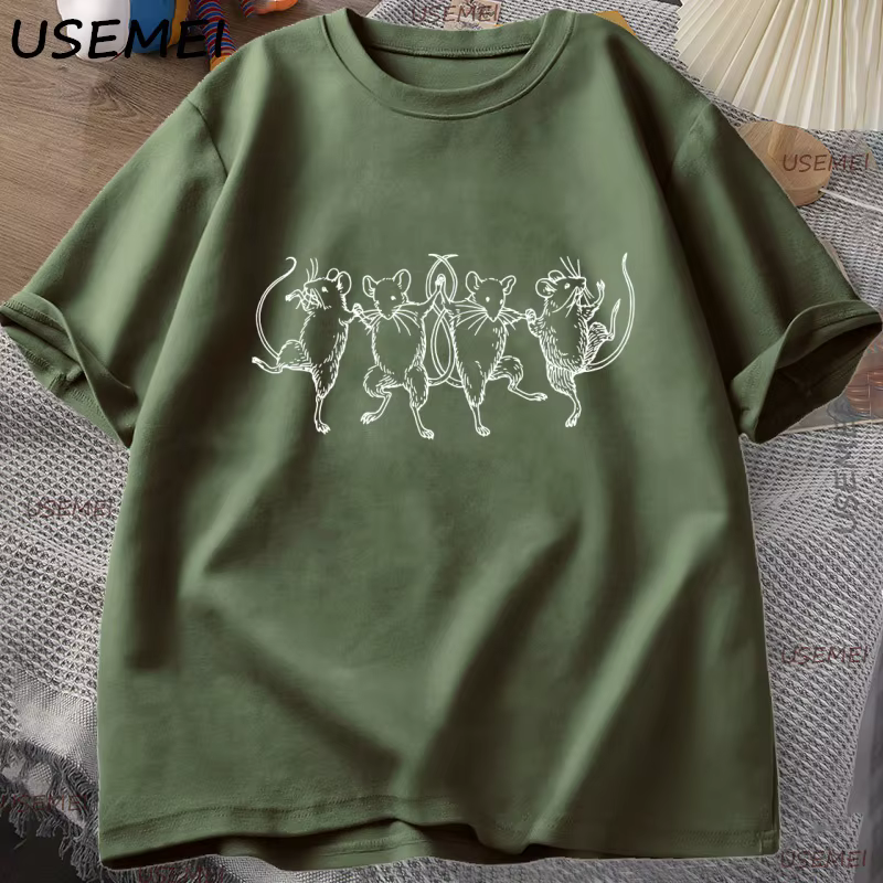 Danse Rats T-Shirt hommes femmes drôle Cottagecore esthétique Y2k vêtements bizarre
