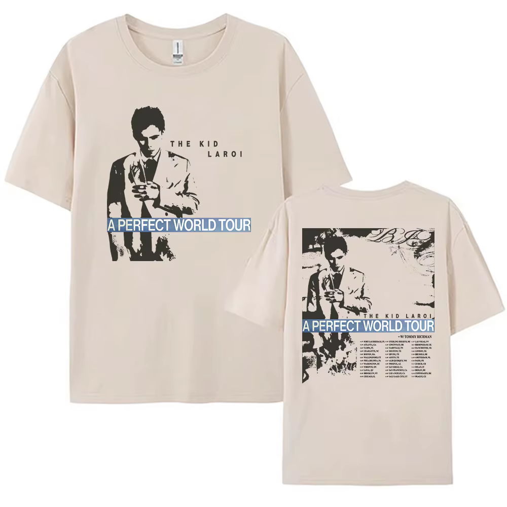 T-shirt A PERFECT WORLD TOUR 2026 THE KID LAROI Singer Design Print