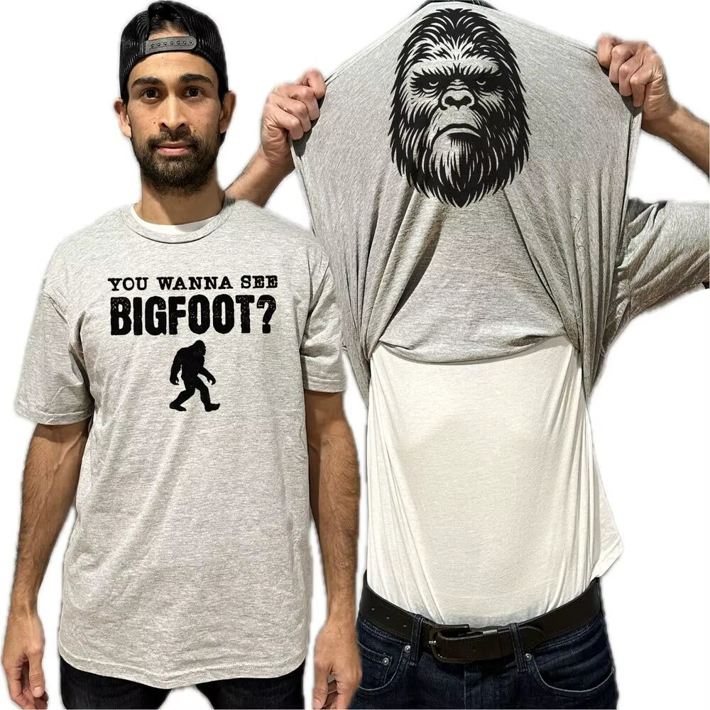 Vous veux voir Bigfoot Flip chemise drôle Sasquatch visage T-Shirt