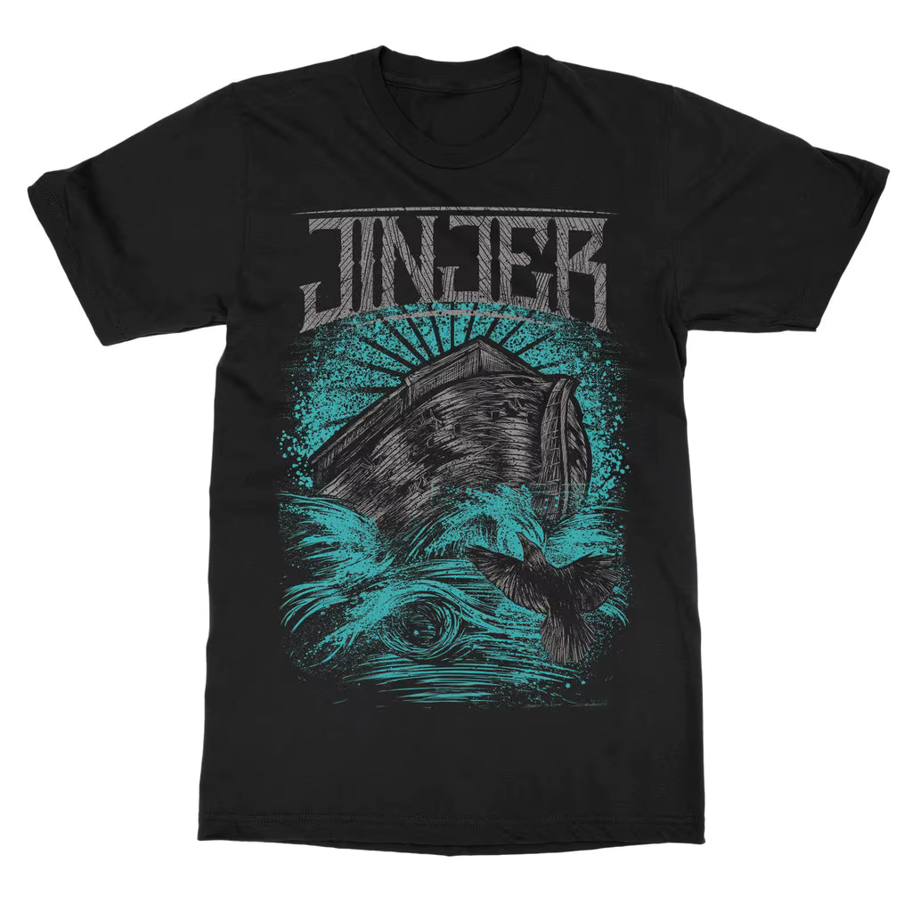 T-shirt en coton graphique JINJER 2026 unisexe, manches courtes, mode estivale, marque de luxe, décontracté, vintage, rétro