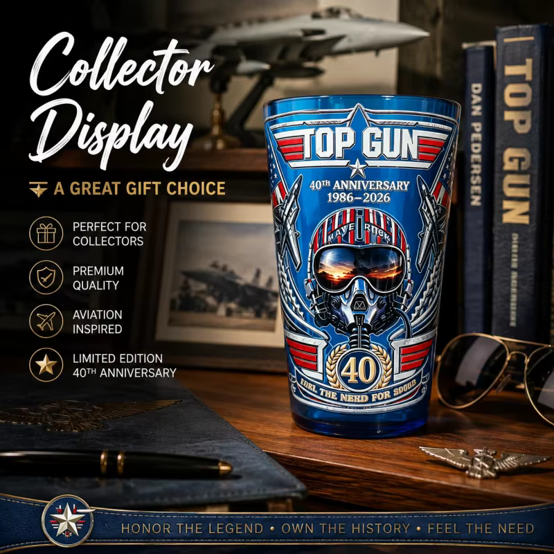 Verre à bière à thème Top Gun 40e anniversaire