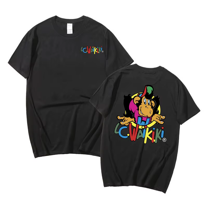 T-shirt graphique Singe Lc Waikiki pour hommes et femmes
