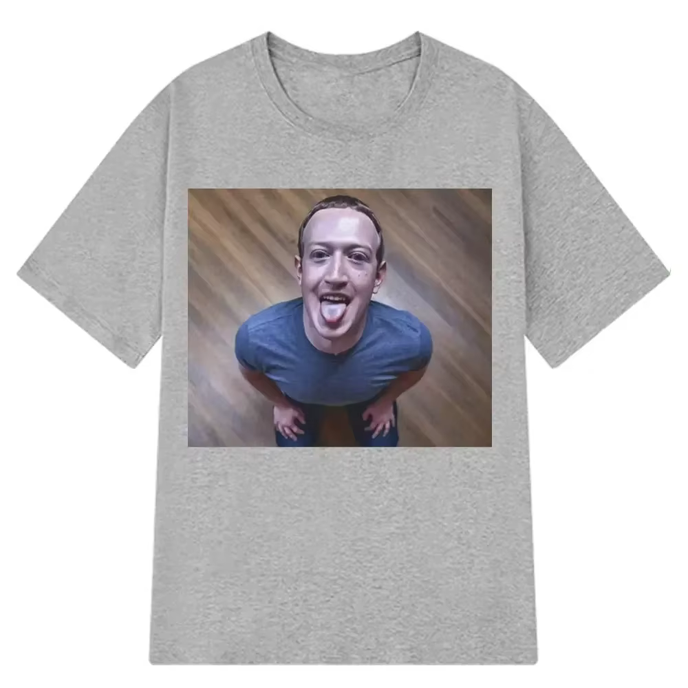 Grande taille drôle cerveau escrime Expression T-shirt Mark Zuckerberg bonne blague