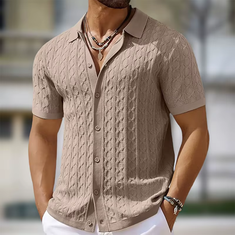 Polo en tricot décontracté pour homme