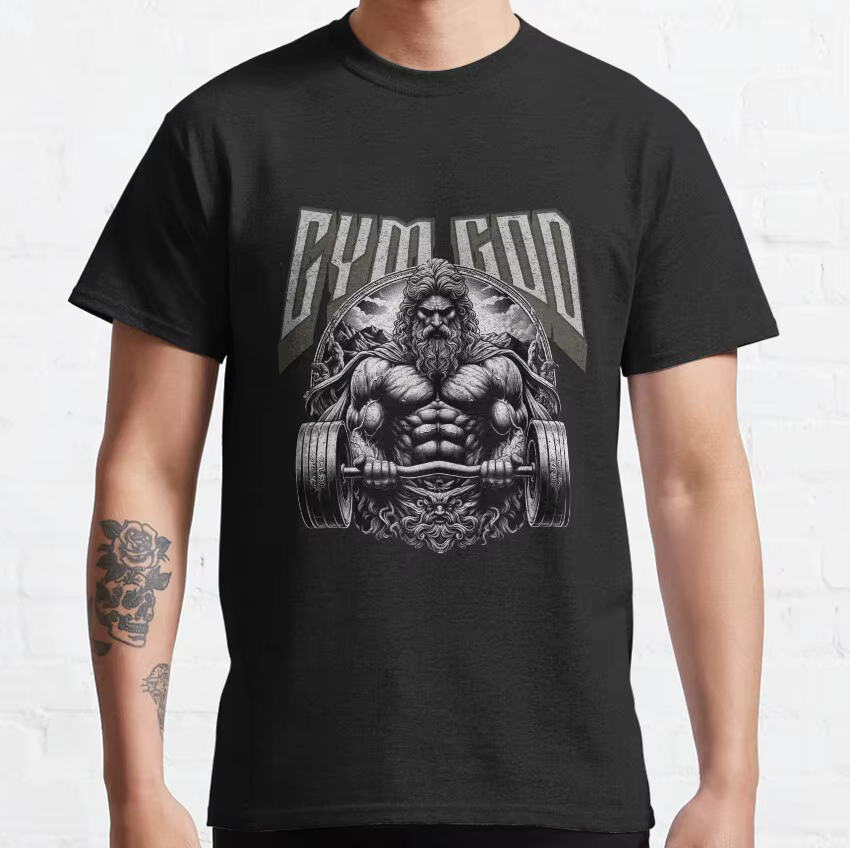 T-shirt de musculation en coton imprimé
