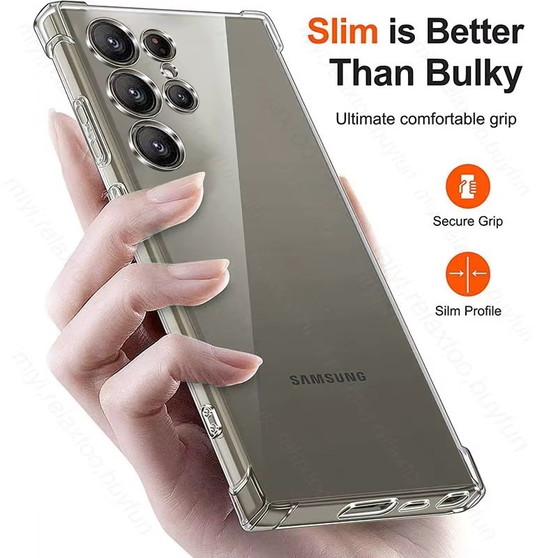 Coque transparente en TPU souple S25Ultra pour Samsung Galaxy S25 S26 Ultra S25+ S26+ S26 Plus S26Ultra, antichoc et transparente