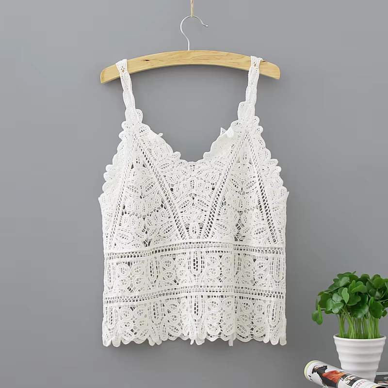 Débardeur en coton au Crochet pour Femme