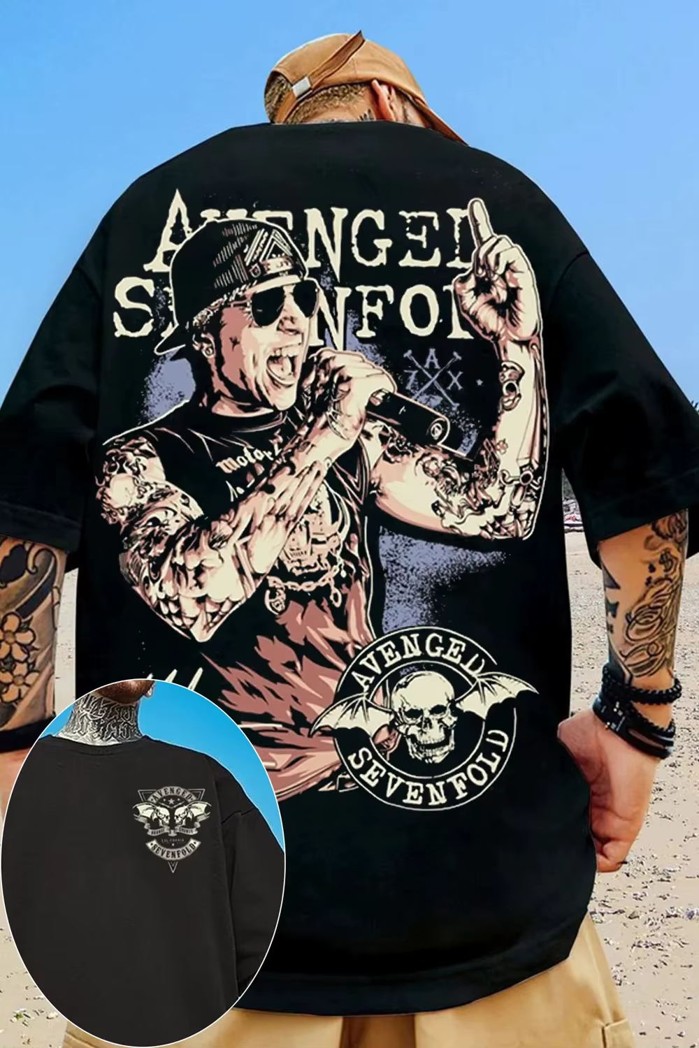 T-shirt graphique Avenged Sevenfold A7X Rock Band 2026 pour hommes et femmes