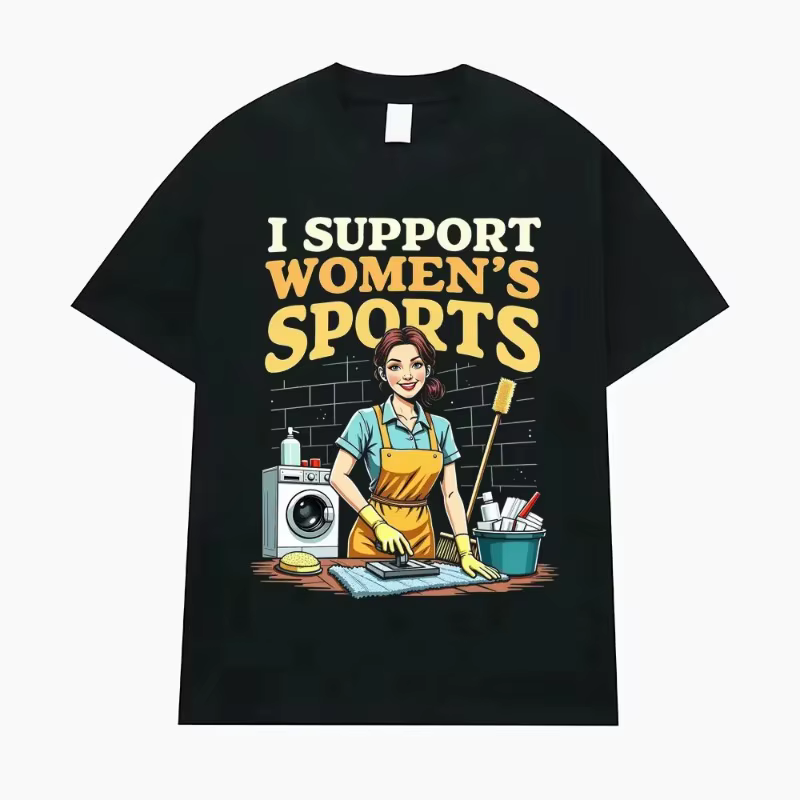 T-shirt humoristique et sarcastique « Je soutiens les sports féminins » pour hommes et femmes, vêtements streetwear, mode hip-hop
