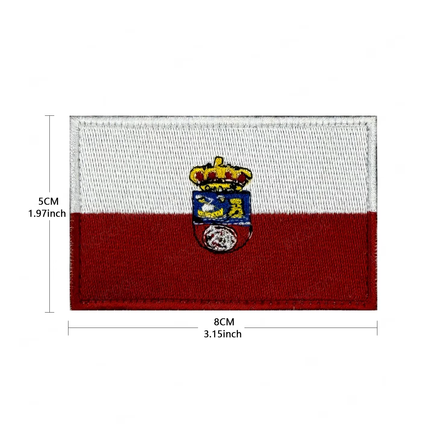 Écussons brodés drapeau espagnol Madrid Andalousie Cantabrie, décoratifs pour épaule, appliques drapeaux espagnols 3D en PVC, badges réfléchissants