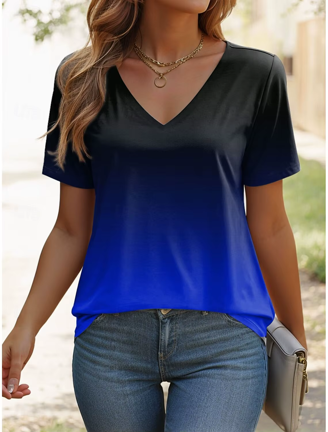 T-shirt pour femme dégradé imprimé