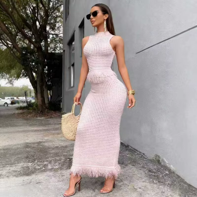 Ensemble 2 pièces en crochet pour femme