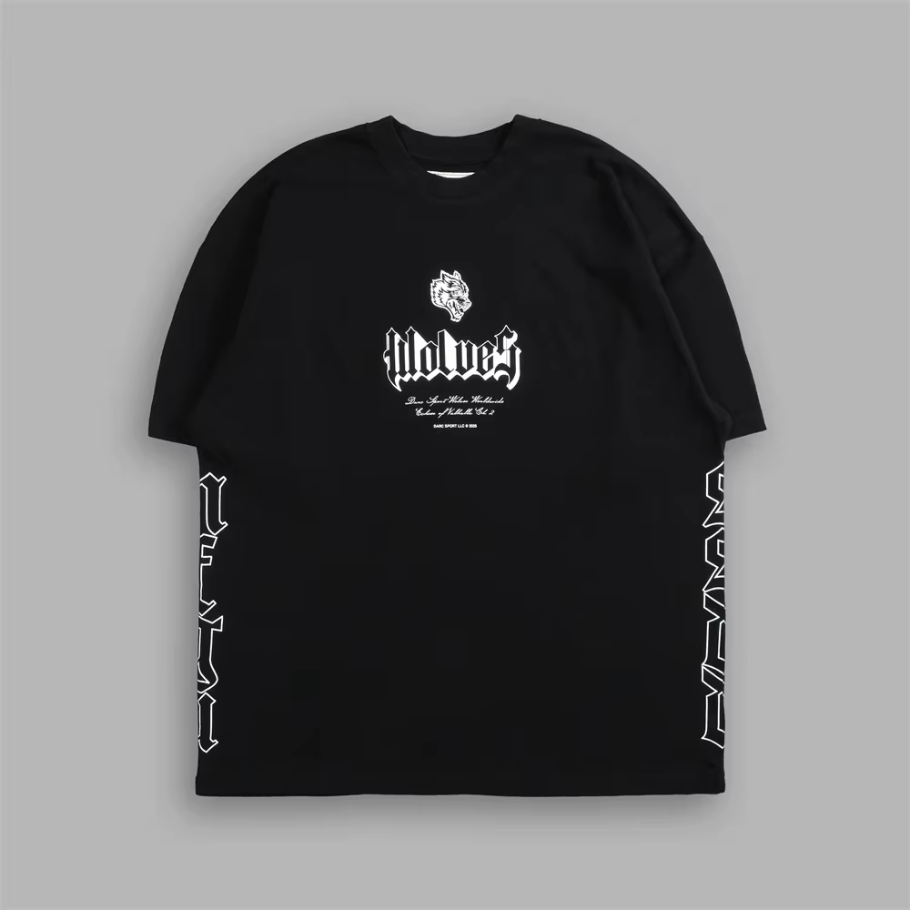 DARC EINHERJAR - T-shirt surdimensionné noir pour hommes